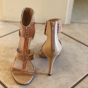 Jean Michel Cazabat Chaka rose gold T strap